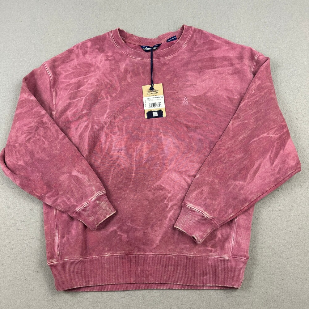 Chubbies Sweatshirt Men Small Pink Cozy Rosy Crewneck Pebble Wash Comfort Knit S
